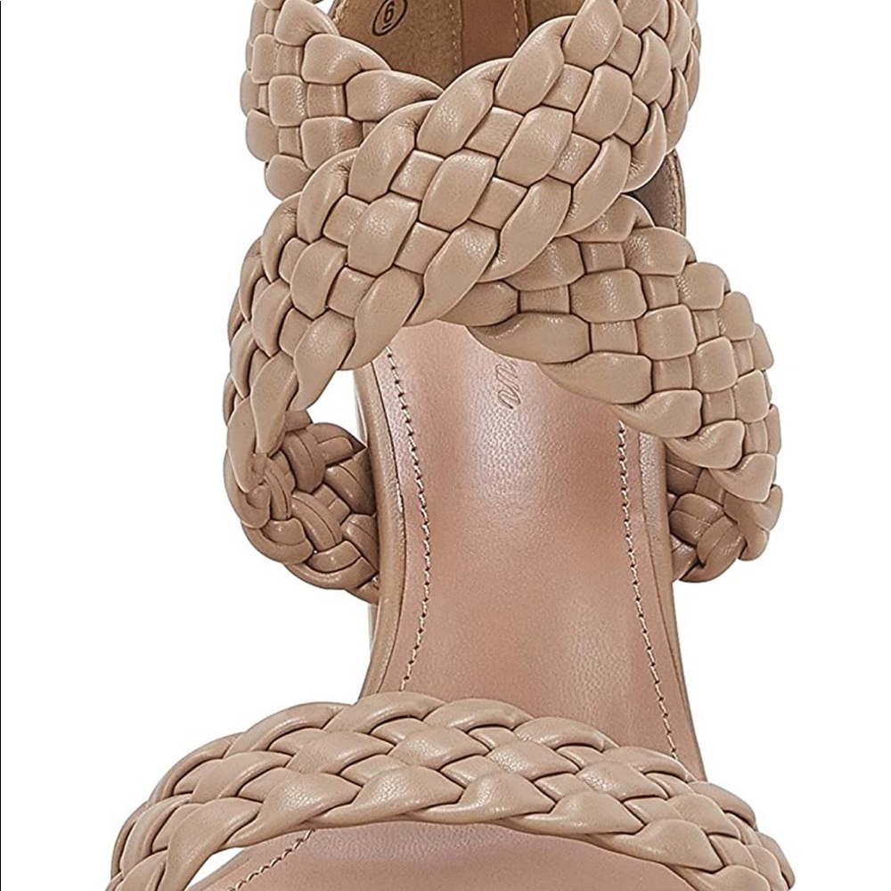 New braided leather heels size 5.5 sandals - Picture 2 of 8